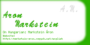 aron markstein business card